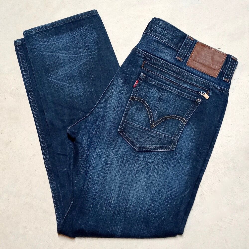 Levi's 511 Skinny Jeans Size 40x32 Slim Fit Y2K Zipper Pocket Denim VTG